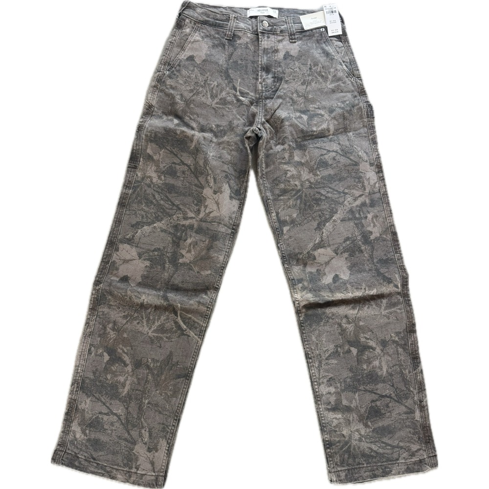 Hollister‎ Baggy Stretch Wide Fit Through Leg Men's Graphic Jeans Sz 30x34 NWT! - Picture 2 of 5